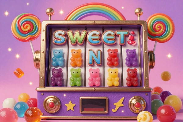 Sweet Bonanza Slot-Artwork von Pragmatic Play im Manga-Gladiator-Stil